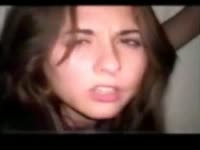 Helpful father records large breasted daughter naked while she struggles with being drunk